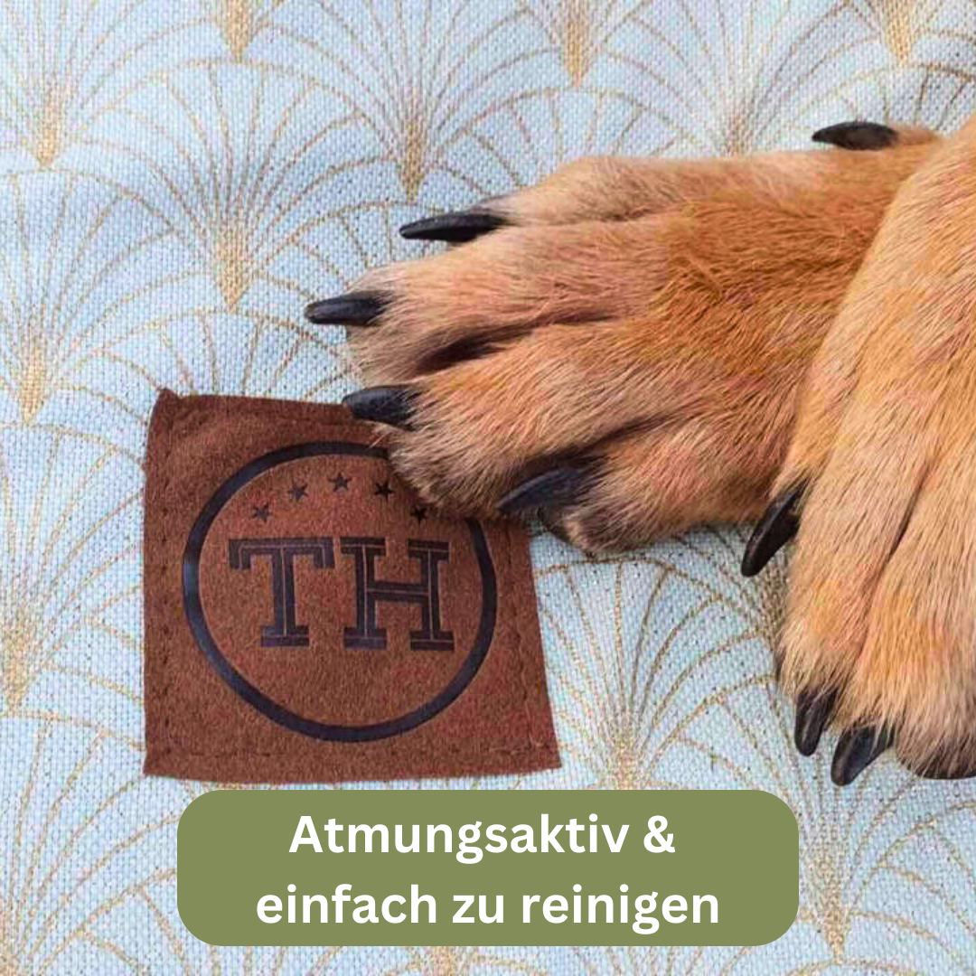 Bettenhaus Traumhund Orthopädische Hundematten Travel Kollektion Traveller-Matte Braun-Minze