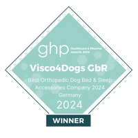 ghp Award für die Visco4Dogs GbR für Best Orthopedic Dog Bed Sleep Accessoires Company Germany 2024