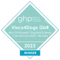 ghp Award für die Visco4Dogs GbR für Best Orthopedic Dog Bed Sleep Care Business Bavaria 2023