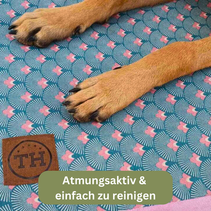 Bettenhaus Traumhund Orthopädische Hundematten Travel Kollektion Traveller-Matte Pink-Blau
