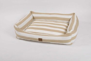 Orthopädisches Hundebett Sylt Beige-Weiß freigestellt